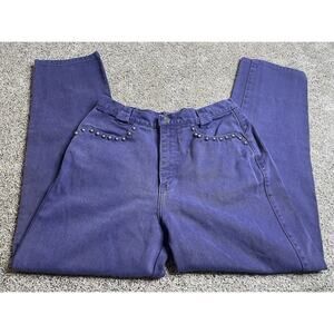 Vintage Roughrider by Circle T Jeans Studded Purple Denim Size 13 14 Cowboycore